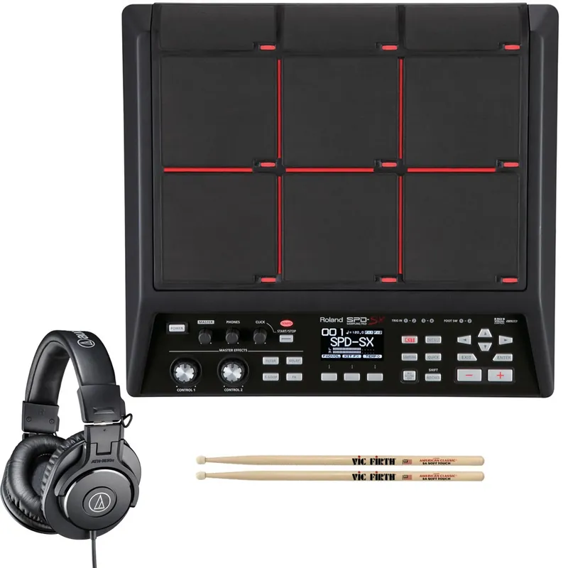 Roland SPD-SX Sampling Percussion Pad with Headphones and Sticks Buy Direct