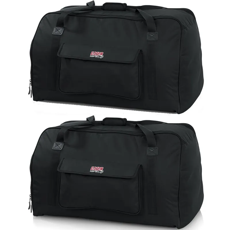 Pair of Gator Cases GPA-TOTE15 15-Inch Speaker Tote Carry Travel Bags Latest