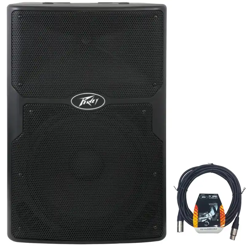 Hot Deal Peavey PVXp 12 122-Way 800 Watt Active PA Speaker with 20 ft Low Z XLR Mic Cable