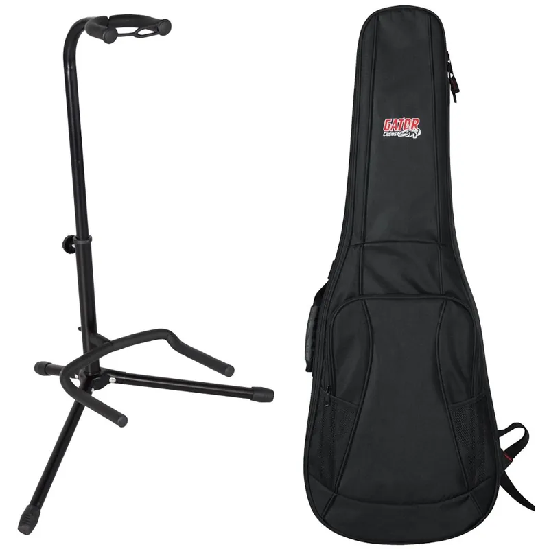Gator 4G Series Electric Guitar Gig Bag and Frameworks Guitar Stand Grab Now