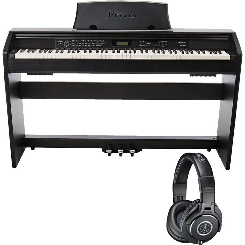 Latest Casio Privia PX-780 88-Key Digital Piano with Audio Technica Headphones