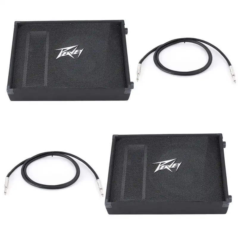 Popular Peavey PV 15M 15Floor Monitor Pair with (2) Speaker Cables