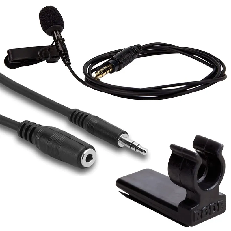 Authentic Rode smartLav+ Plus Lavalier Microphone with 25 ft TRS 3.5mm Extension Cable and Vampire Clip