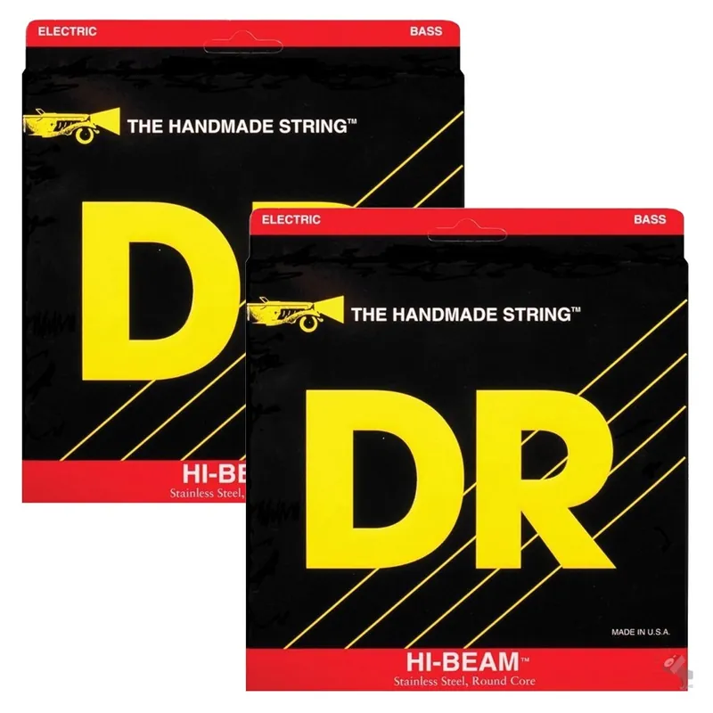 2 Sets of DR Strings MR6-130 Hi-Beam Medium 6-String Bass Strings (30-130) Weekend Sale