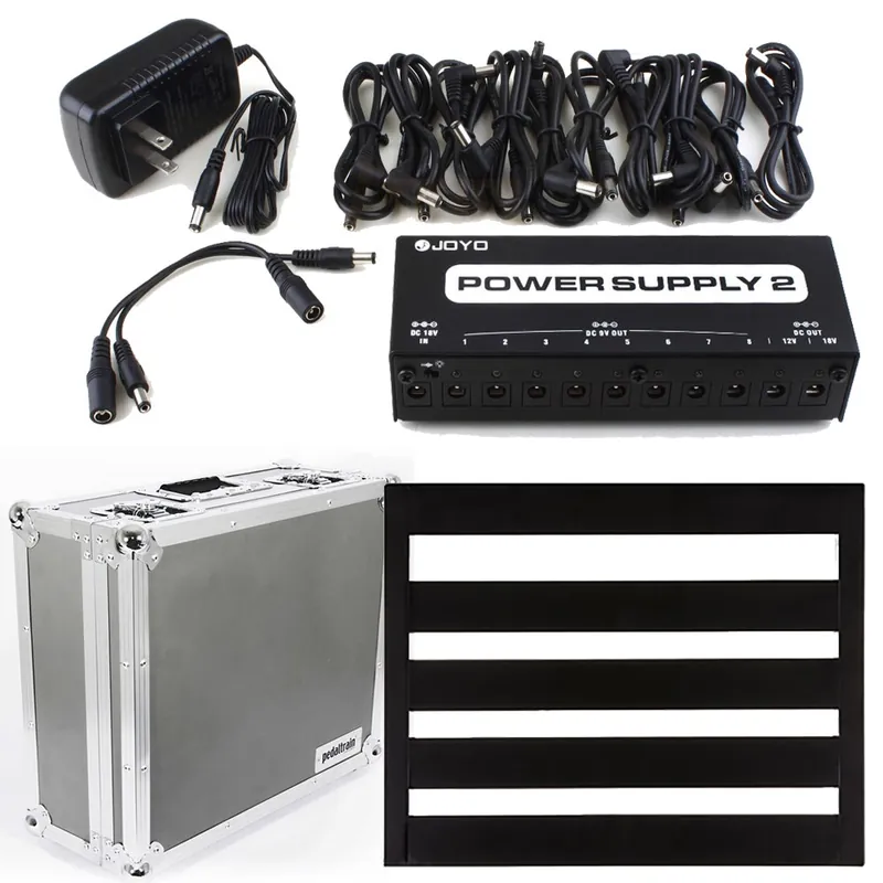 Time-Limited Pedaltrain Novo 18 18 x14.5Pedalboard with Tour Case & Joyo JP-02 9V, 12V, & 18V DC Out Pedal Power Supply