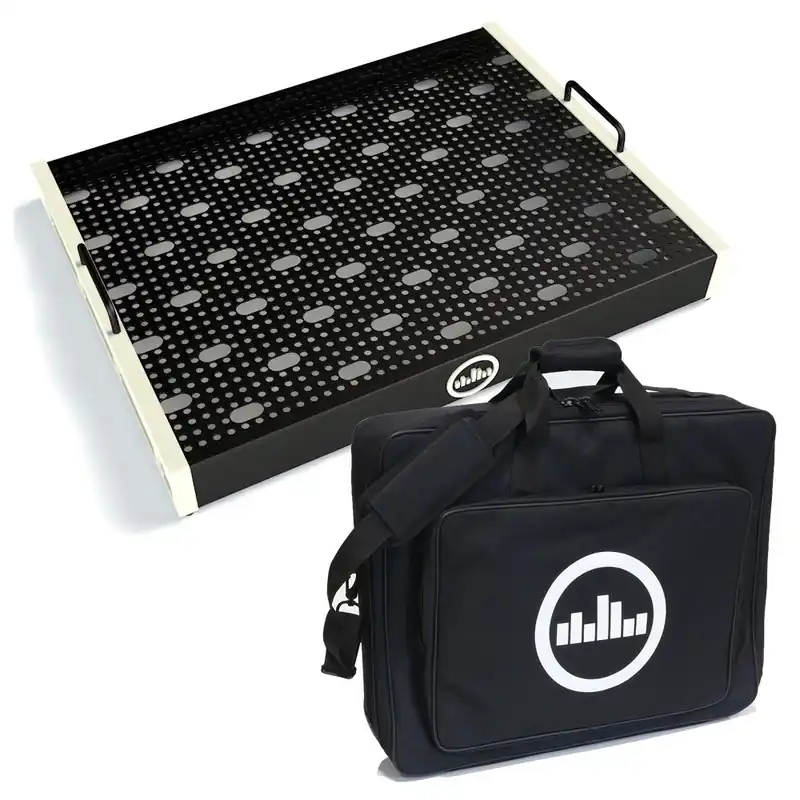 Hot Deal Temple Audio Design TRIO 21 Vintage White Pedalboard with Soft Case