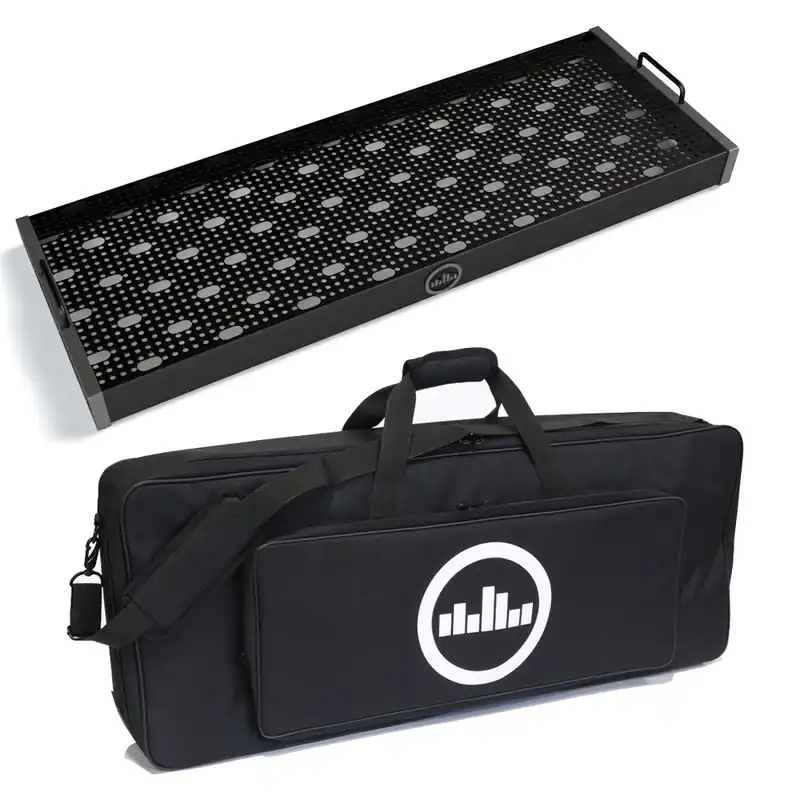 Sale Temple Audio Design DUO 34 Gunmetal Pedalboard with Soft Case