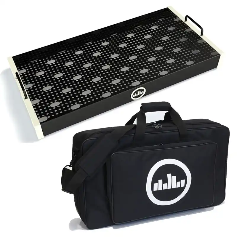 New Arrival Temple Audio Design DUO 24 Vintage White Pedalboard with Soft Case