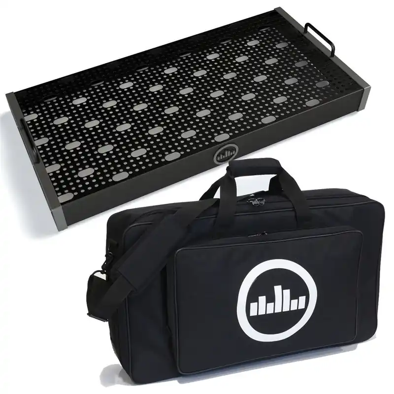 Seasonal Sale Temple Audio Design DUO 24 Gunmetal Pedalboard with Soft Case