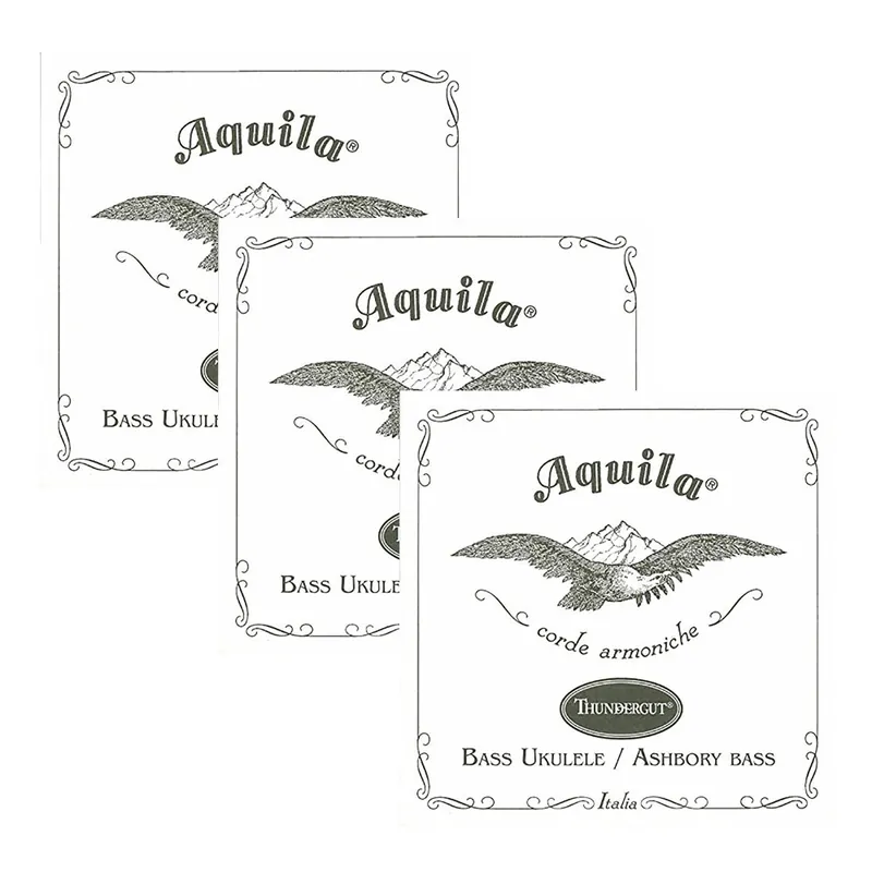 3 Sets of Aquila 68U 4-String Thundergut Bass Ukulele/ Ashbory Bass Strings (EADG) Reduced Price