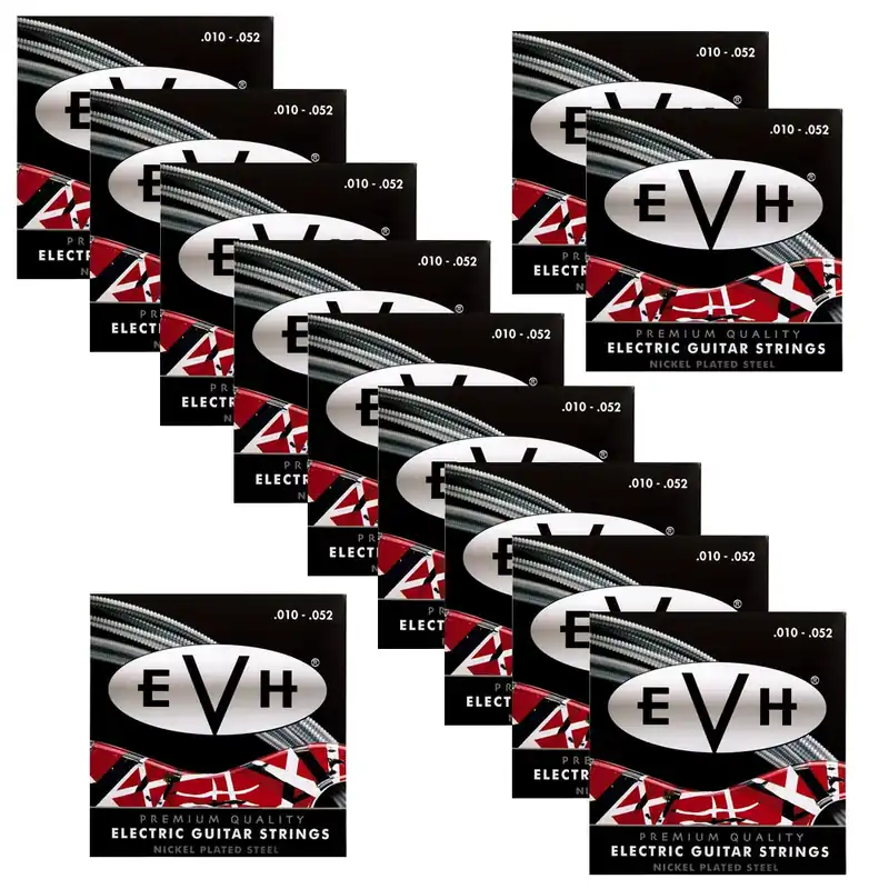 12-Pack of EVH 1052 Eddie Van Halen Premium Electric Guitar Strings (10-52) Big Sale