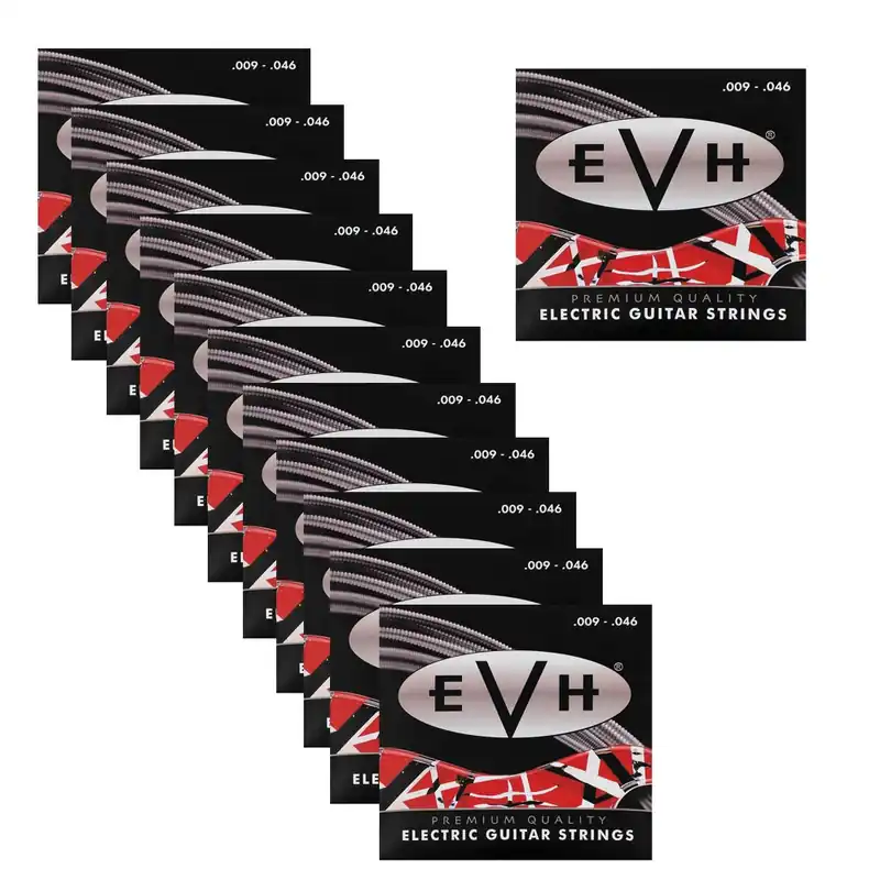 New Release 12-Pack of EVH 946 Eddie Van Halen Premium Electric Guitar Strings (09-46)