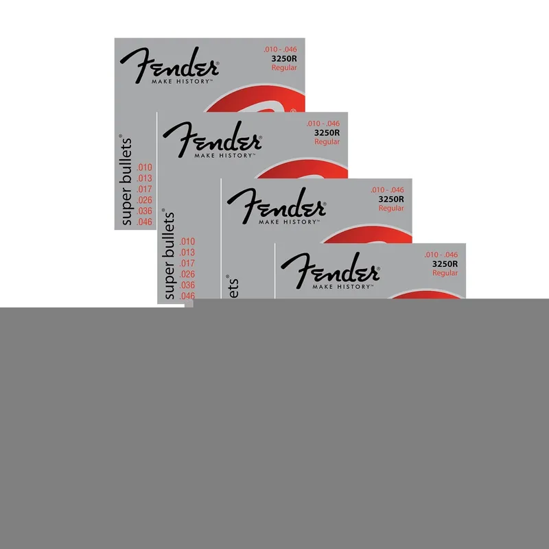 6-Pack of Fender 3250R Nickel-Plated Steel Bullet-End Electric Guitar Strings (10-46) Final Sale