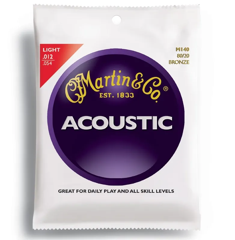 Best Choice 3- Pack of Martin M-140 Traditional 80/20 Bronze Light Acoustic Guitar Strings (12-54)