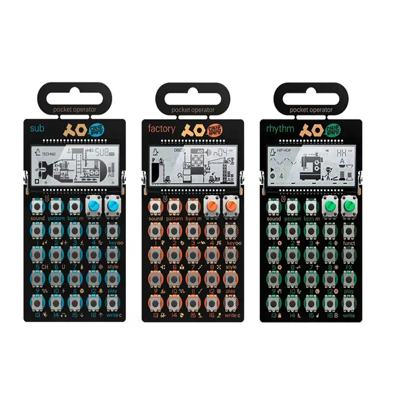 Teenage Engineering PO-16 Factory Pocket Operator, PO-14 Sub Bass, & PO-12 Rhythm Drum Synthesizer Bundle Instant Buy