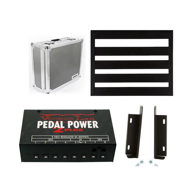 Pedaltrain Novo 18 Pedalboard with Voodoo Lab Mounting Kit, Pedal Power 2 Plus Power Supply, & Tour Case Limited Time