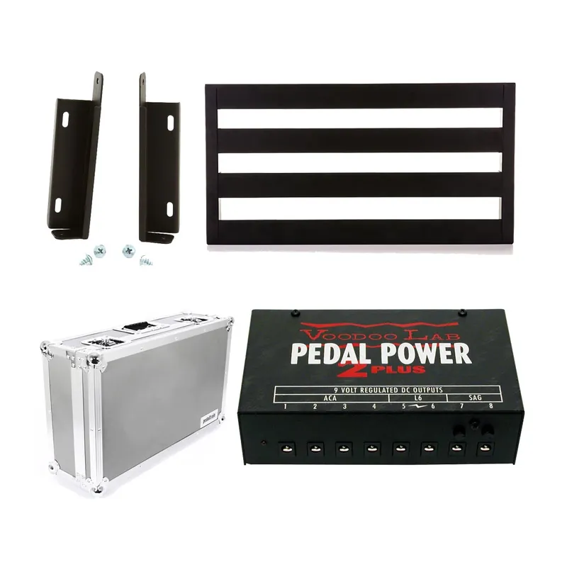 Today Only Pedaltrain Classic 2 Pedaboard with Voodoo Lab Mounting Kit, Pedal Power 2 Plus Power Supply, & Tour Case