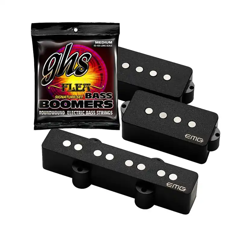 EMG GZR-PJ Geezer Butler Signature PJ Pickup Set in Black with FREE GHS M3045F Bass Strings (45-105) Factory Price