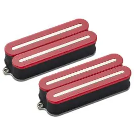 Fishman Fluence Open Core Modern 8-Str Humbucker Set - Red w/Nickel Blades Certified