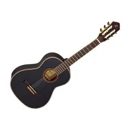 Ortega Guitars R121BK-3/4 Family Series 3/4 Body Size Nylon w/ Bag, Black Get Yours
