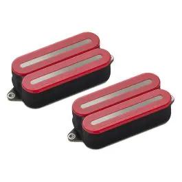 In Demand Fishman Fluence Open Core Modern Humbucker Set Red w/Black Nickel Blades