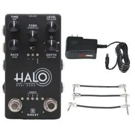 Money Back Guarantee Keeley Halo Andy Timmons Dual Echo + Gator 9V Power Combo & 3 Patch Cables
