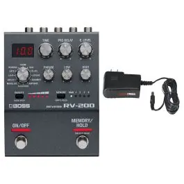 Hot Deal Boss RV-200 Reverb Pedal + Gator 9V Power Supply Combo