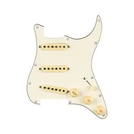 Sale Fender Pre-Wired Strat Pickguard Pure Vintage '59 w/RWRP Mid - Parchment 11 Hole