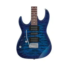 Clearance Ibanez GRX70QALTBB GIO RX Left Handed Guitar - Transparent Blue Burst