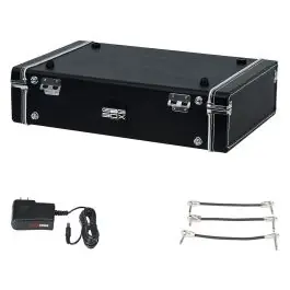 Viral Gator Gig-Box Jr. Pedal Board and Guitar Stand + Gator 9V Power & 3 Patch Cables
