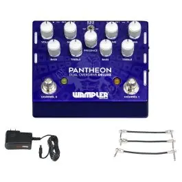 Wampler Dual Pantheon Deluxe Overdrive + Gator 9V Power Combo & 3 Patch Cables One Day Deal