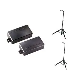 Next Day Delivery Fishman Fluence Classic Humbucker Set of 2 Black + 2 Gator Hanging Guitar Stands