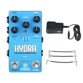 Factory Price Keeley Hydra Stereo Reverb & Tremolo + Gator 9V Power Combo & 3 Patch Cables