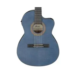 Money Back Guarantee Used Ibanez GA5FMTCEOB GA Series A/E Classical Guitar - Open Pore Berry
