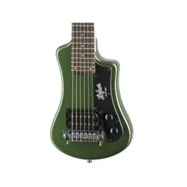Budget Hofner Shorty Electric Travel Guitar w/ Gig Bag - Cadillac Green