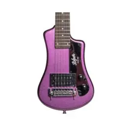 Hofner Shorty Electric Travel Guitar w/ Gig Bag - Purple Top Pick