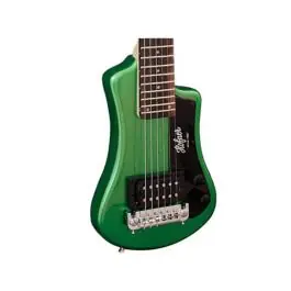 Hofner Shorty Travel Electric Guitar w/Bag - Metallic Dark Green Finish Top Rated