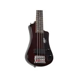Special Offer Hofner Shorty Travel Electric Bass Guitar w/ Gig Bag - Root Beer