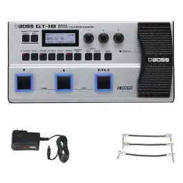 Boss GT-1B Bass Multi-Effects Processor + Gator 9V Power Combo & 3 Patch Cables Best Choice