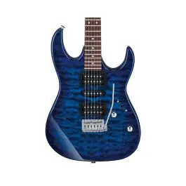 Direct From Manufacturer Ibanez GRX70QATBB RG GIO Electric Guitar - Transparent Blue Burst