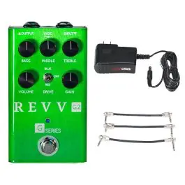 Direct From Factory Revv Amplification G2 Preamp/OD/Distortion + Gator 9V Power & 3 Patch Cables