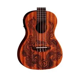 Luna Uke Henna Dragon Mahogany Concert w/Pre Buy Today