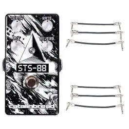 Catalinbread STS-88 Flanger/Reverb Pedal + 2x Gator Patch Cable 3 Pack Viral