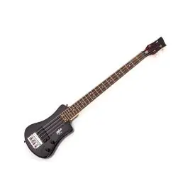 Clearance Hofner Shorty Travel Electric Bass Guitar w/ Gig Bag - Black