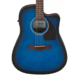 Ibanez PF50CE Cutaway Dreadnought A/E Guitar - Transparent Blue Sunburst Money Back Guarantee