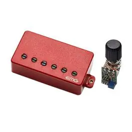Professional Grade EMG Alexi HOB Active Pickup Set - Red/Black Screws