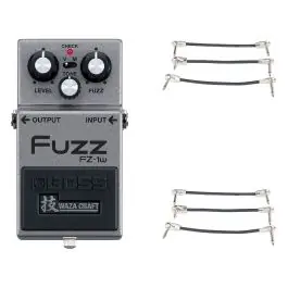 Boss WAZA Fuzz Pedal FZ-1W + 2x Gator Patch Cable 3 Pack Best Choice