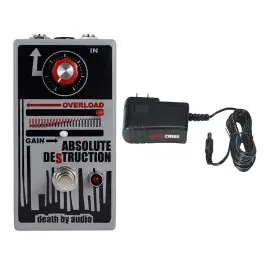 Death By Audio Absolute Destruction Fuzz + Gator 9V Power Supply Pack Crafted