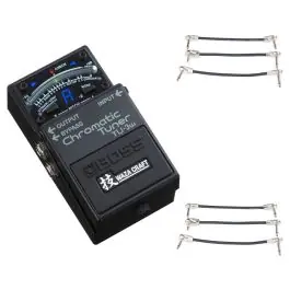 While Supplies Last Boss TU-3W Chromatic Tuner WAZA CRAFT + 2x Gator Patch Cable 3 Pack