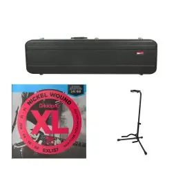 Don’t Miss Out Gator Cases GC-ELEC-XL XL Extra Long Guitar Case + Guitar Stand + Baritone Strings
